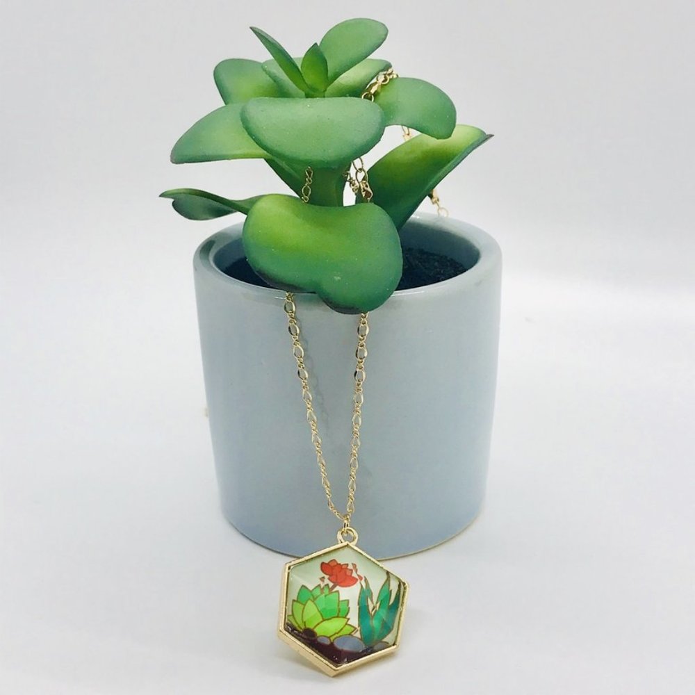 Succulant Pendant Necklace